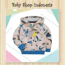 LK168 Jaket Bayi Import Jaket Anak Import Murah Jaket Hoodie Anak Coffee Dino  large